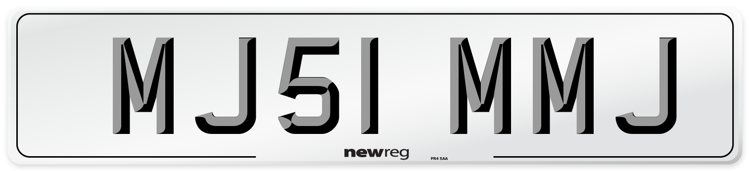 MJ51 MMJ Number Plate from New Reg